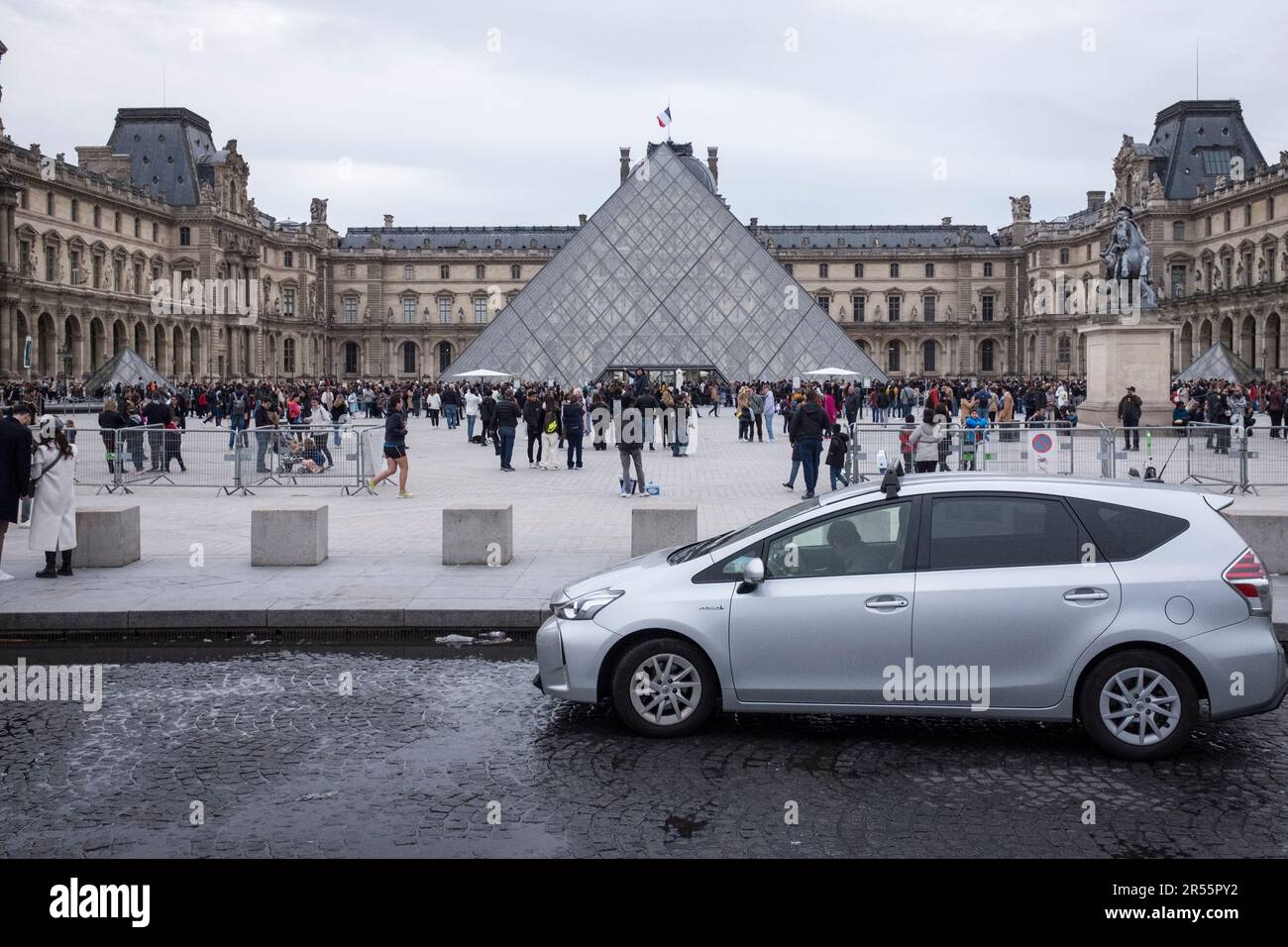 Visitors stand inside ancient hi-res stock photography and images - Alamy