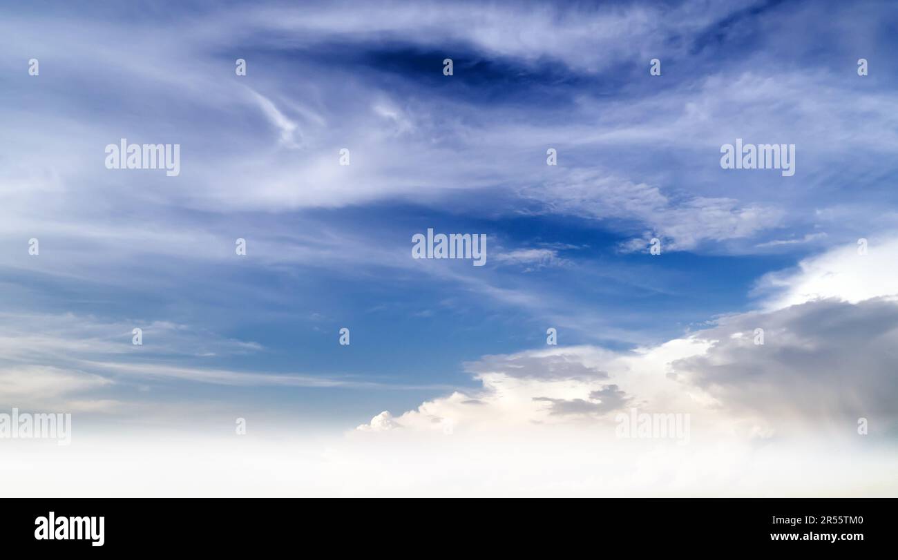 Sky and clouds atmosphere background. Blue colors Stock Photo - Alamy