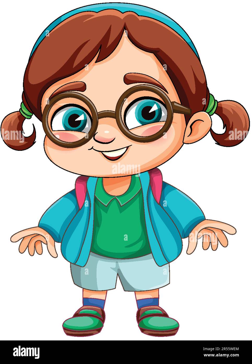 Cute girl cartoon character illustration Stock Vector Image & Art - Alamy