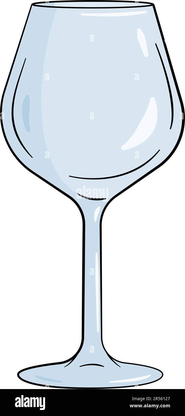 Empty wine glass. Cartoon. Vector illustration Stock Vector Image & Art