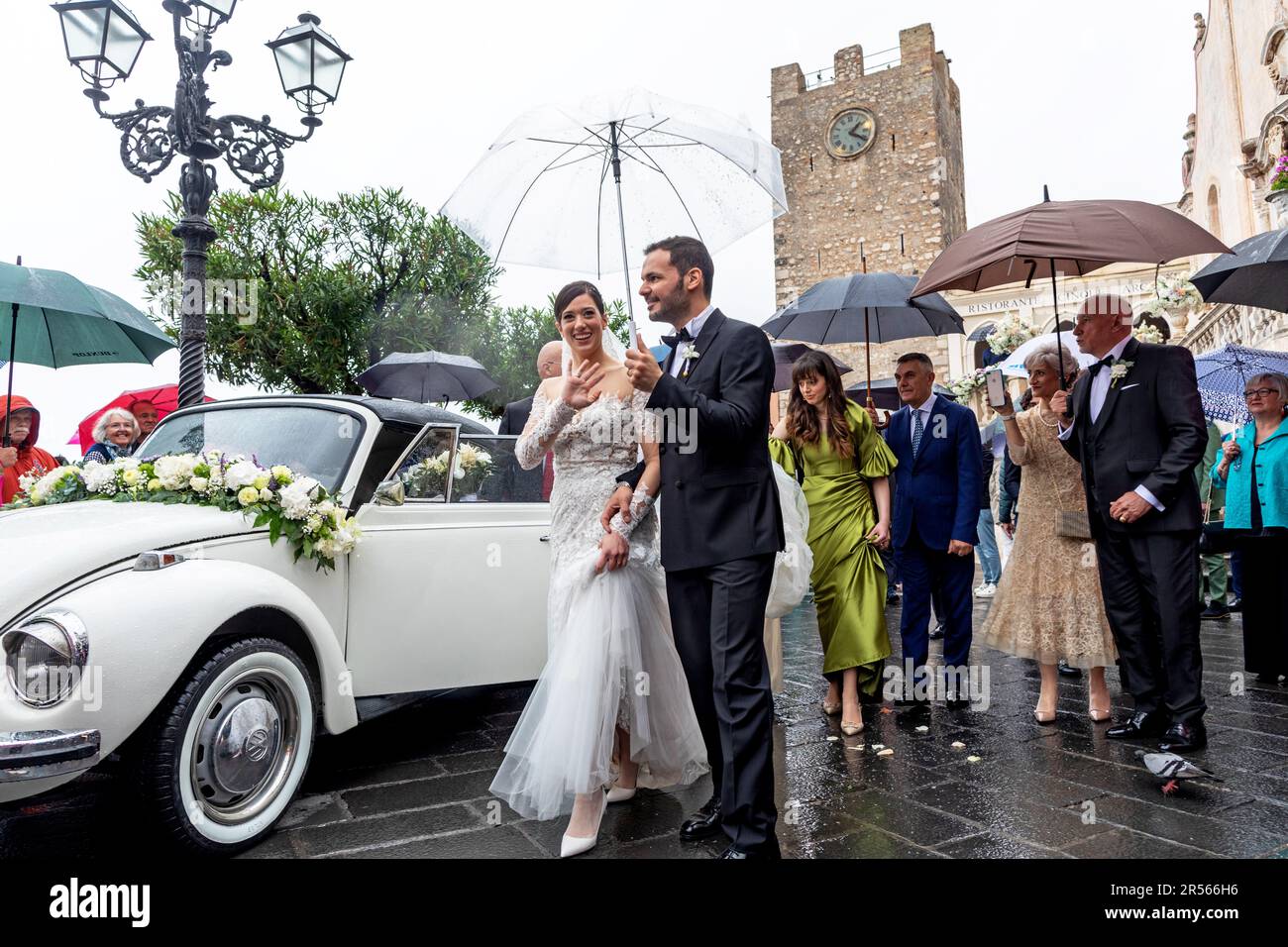 A Sicilian Wedding in Taormina Sicily Stock Photo