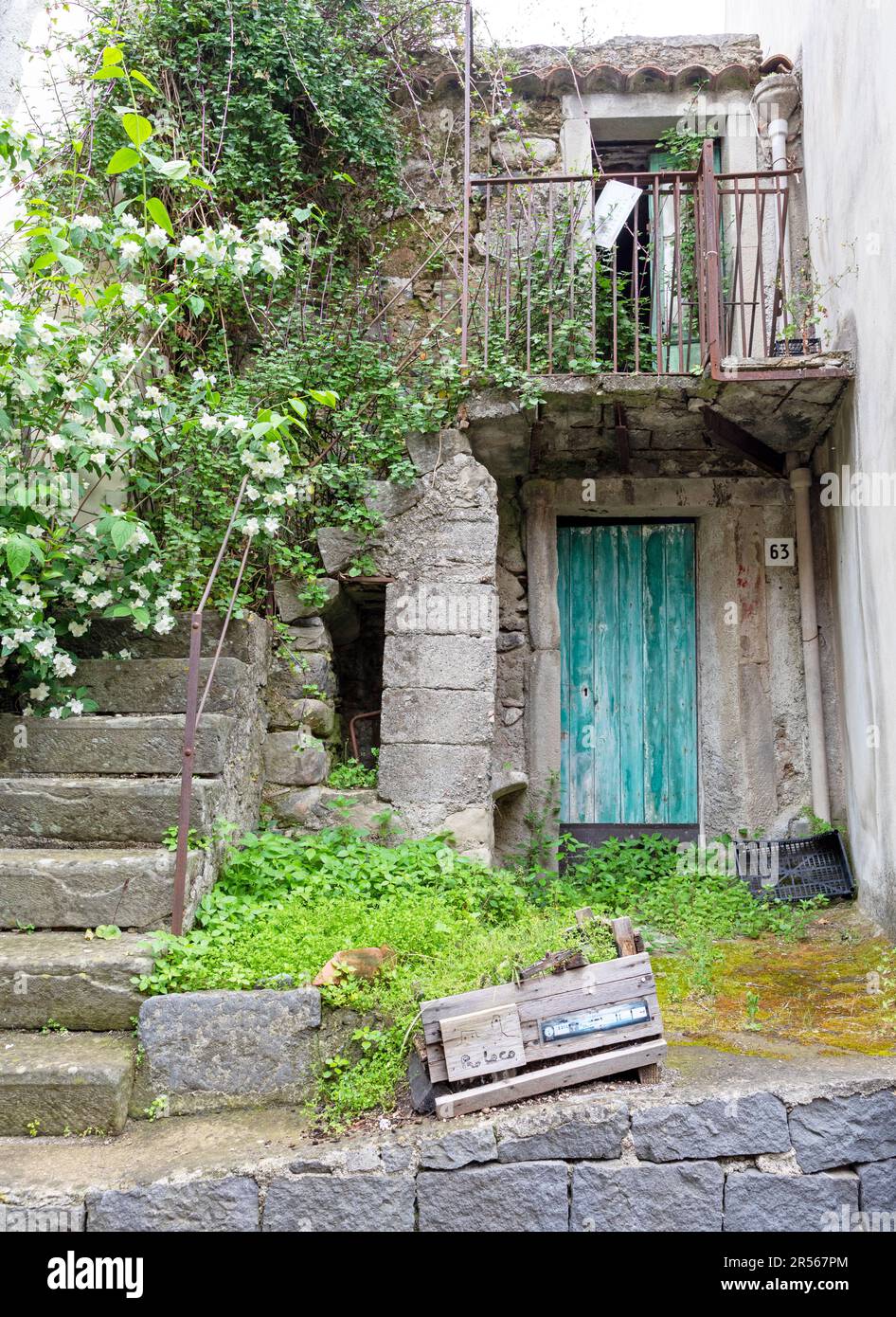 A Traditional House  in Francavilla Di Sicilia Sicily Italy Stock Photo