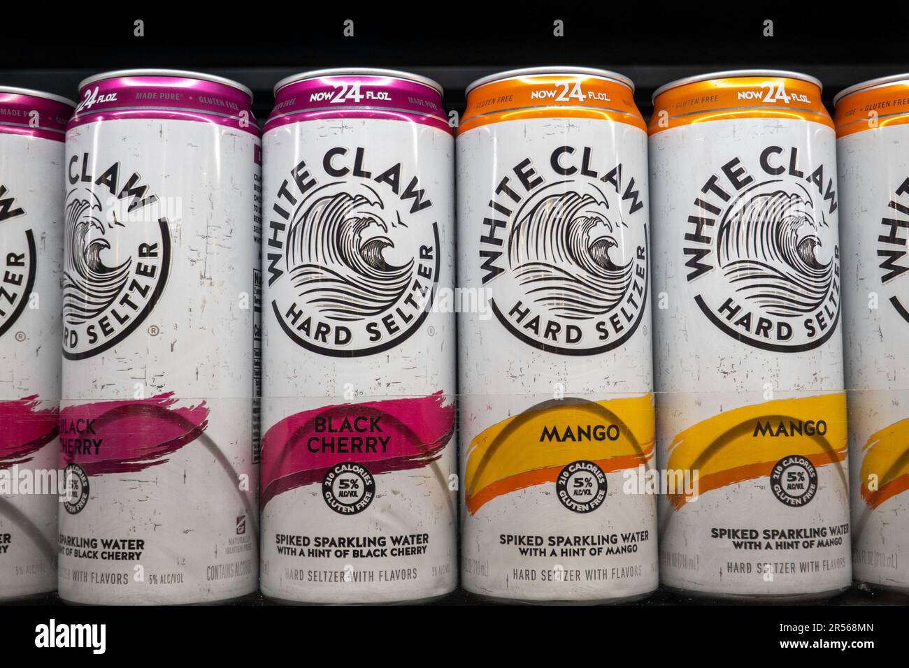 White claw is a sparkling hard seltzer, which is a leading seller in the United States, 2023 Stock Photo