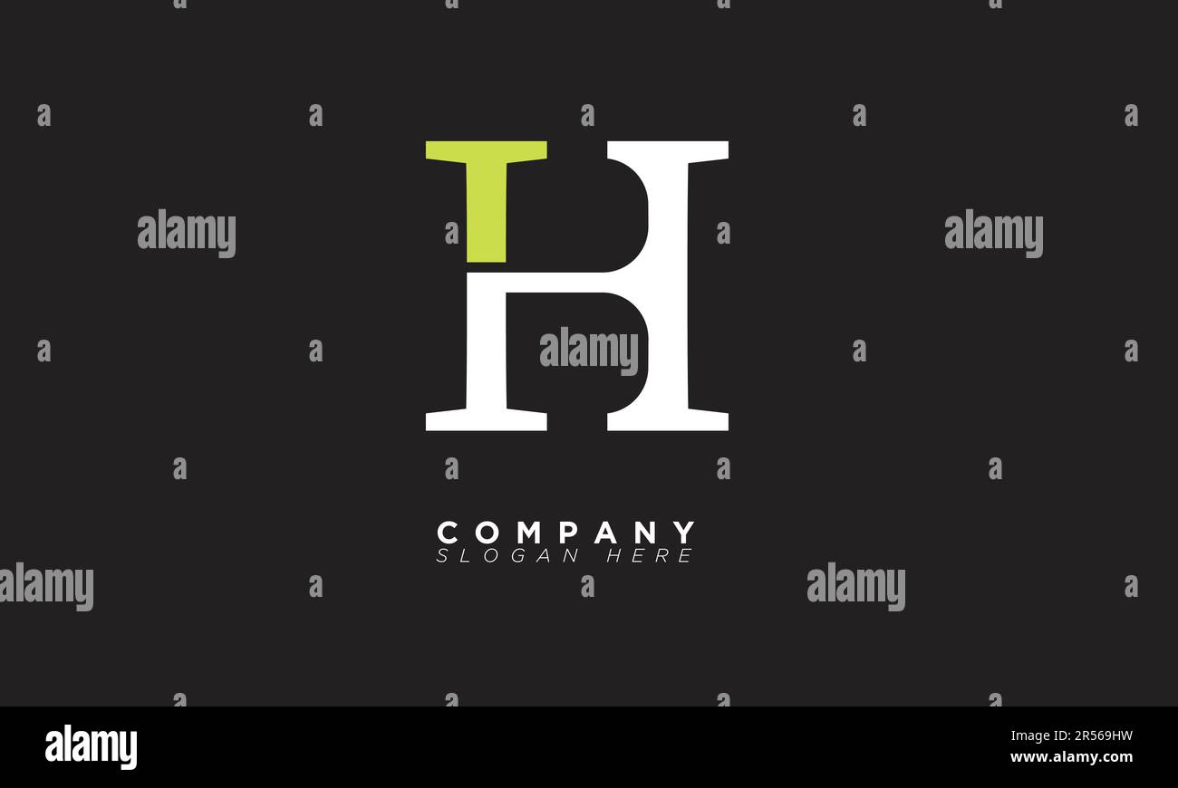BH Alphabet letters Initials Monogram logo Stock Vector