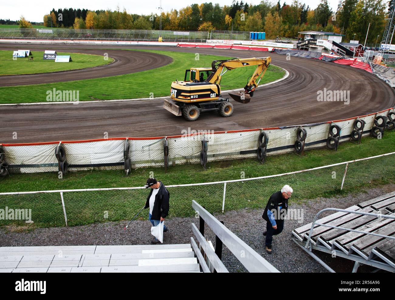 The speedway arena for the speedway team Piraterna, Motala, Sweden. Stock Photo