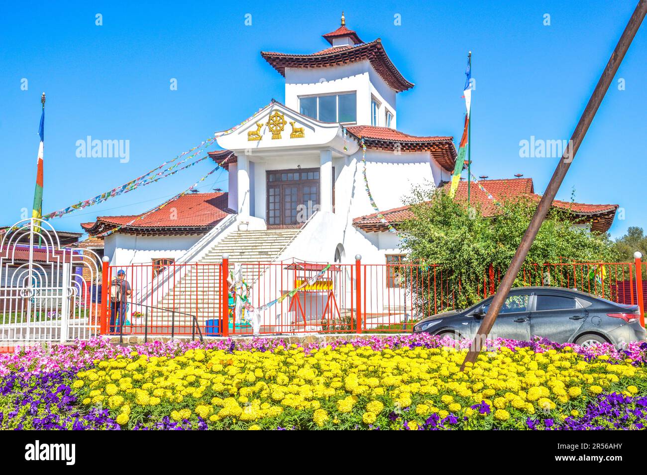 Tsechenling Buddhist temple, Kyzyl, Tuva Republic, Russia Stock Photo