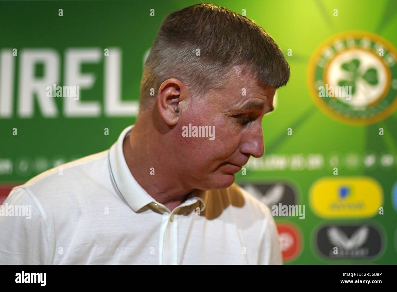 Ireland manager Stephen Kenny during the Ireland Squad Announcement at the FAI Headquarters in Abbotstown, Dublin. Picture date: Thursday June 1, 2023. Stock Photo