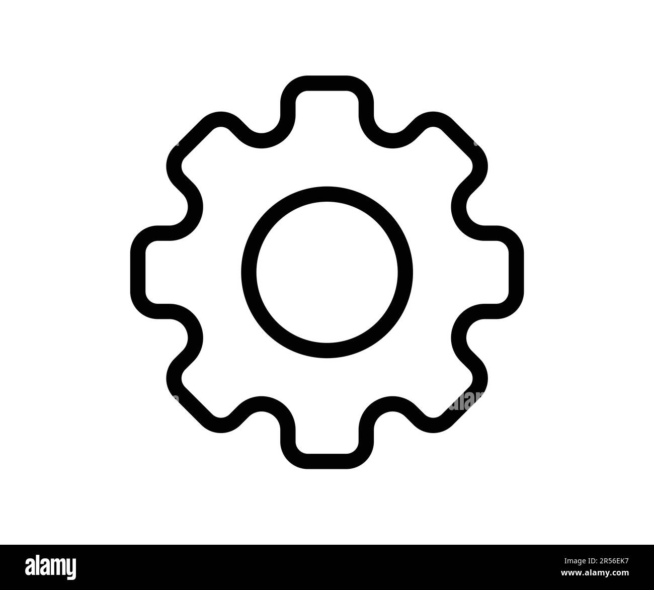 Minimal gear and setting icon design vector template Stock Vector