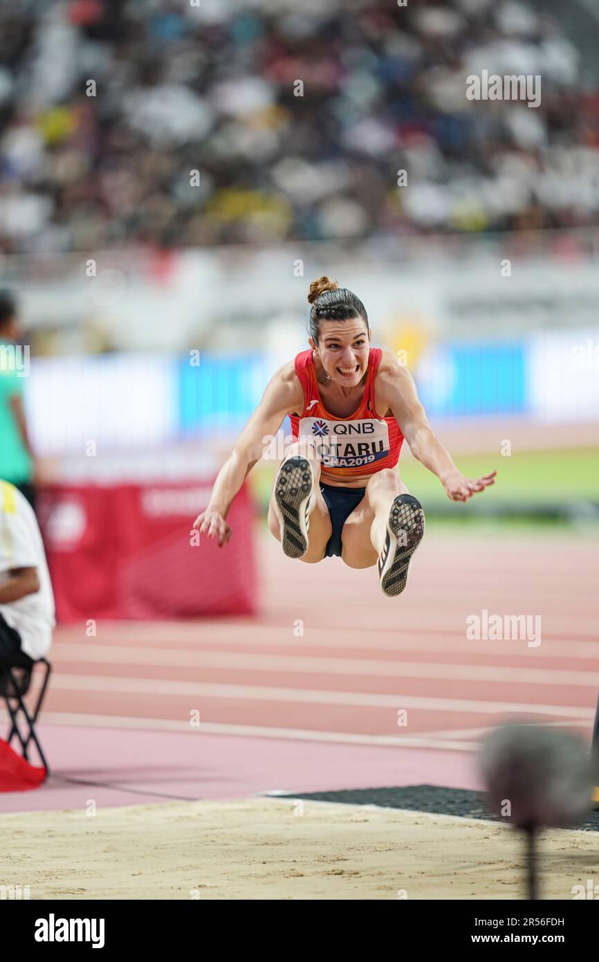 Alina Rotaru in the long jump at the Doha 2019 World Athletics