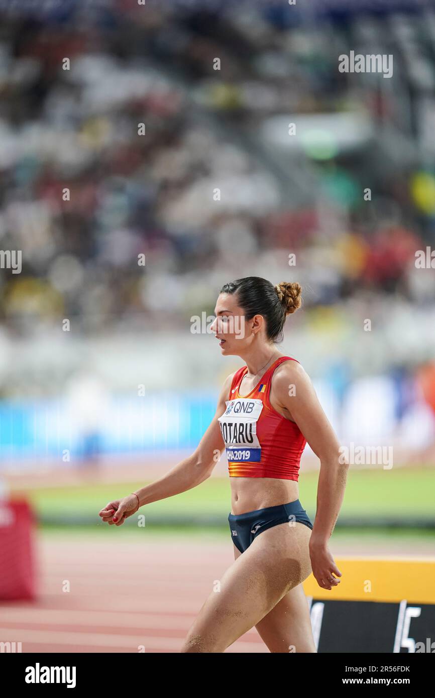 Alina Rotaru in the long jump at the Doha 2019 World Athletics Championships Stock Photo Alamy
