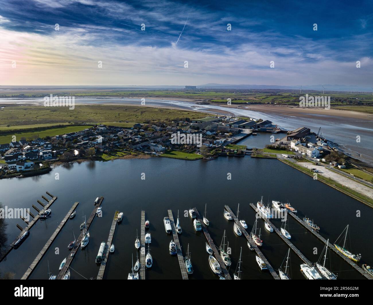 Aerial Photograph of Glasson Docks and Boats 3 Stock Photo Alamy