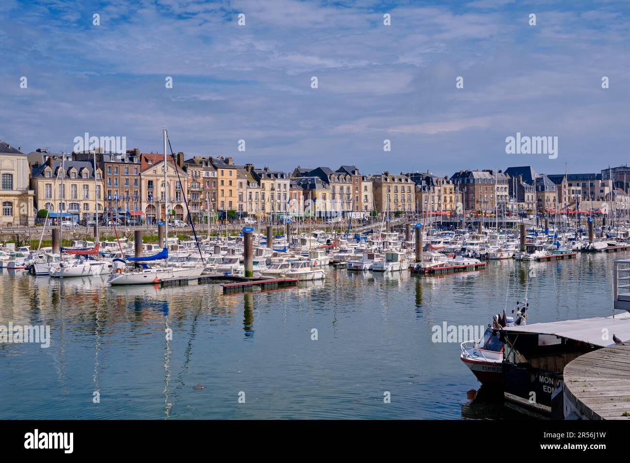 Dieppe, Normandy, France - June 24 2022: A panoramic view of the boats ...