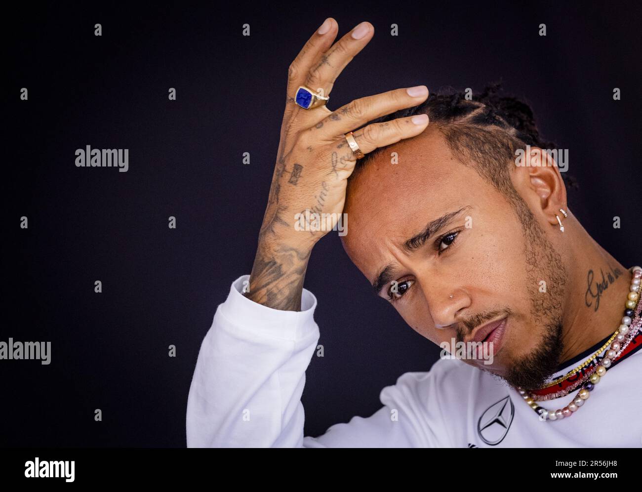 BARCELONA - Spain. 01/06/2023, Lewis Hamilton (Mercedes) during the media day leading up to the Spanish Grand Prix. ANP SEM VAN DER WAL Stock Photo