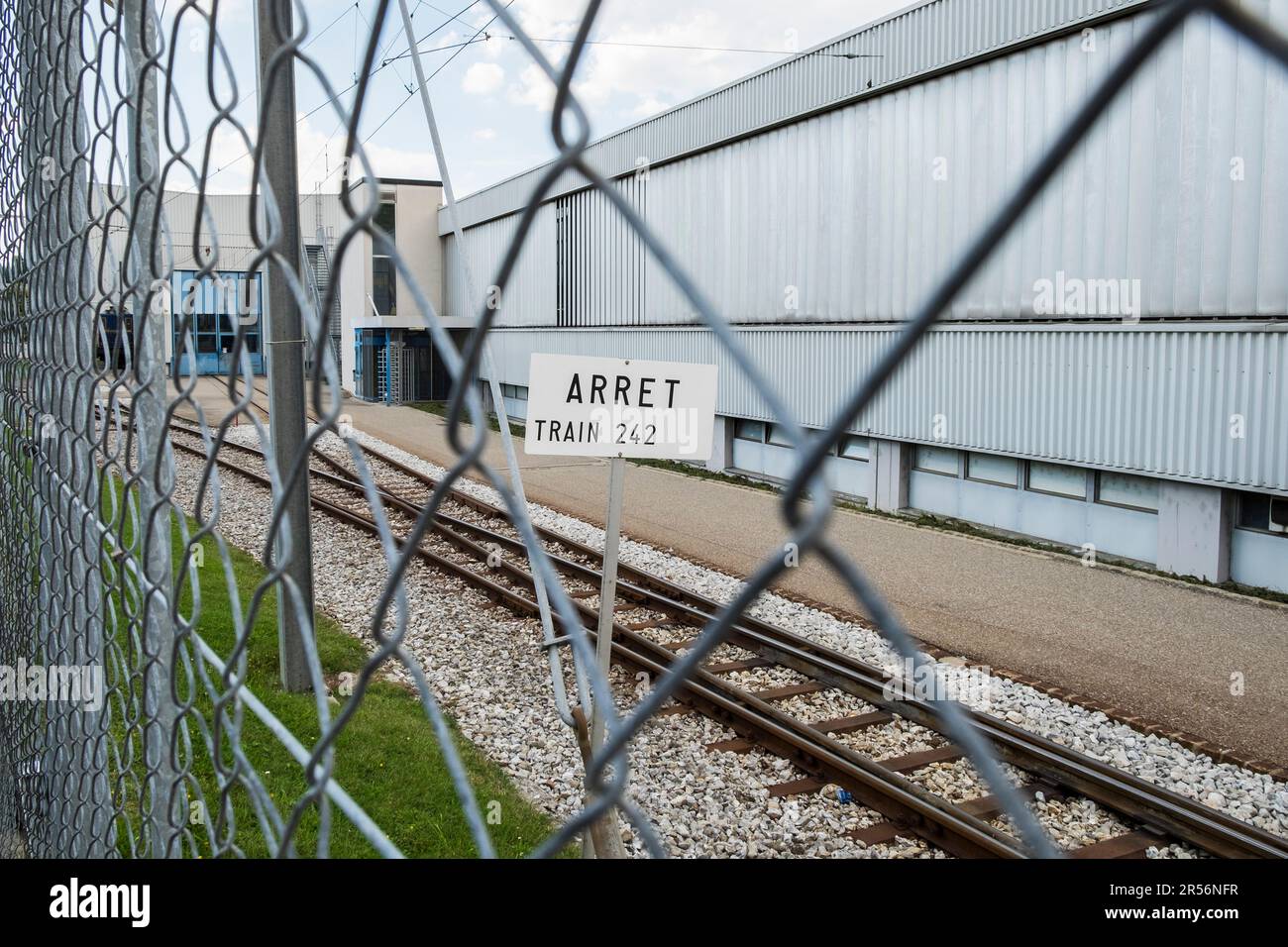 Switzerland. Canton Fribourg. Broc. Nestle factory Stock Photo