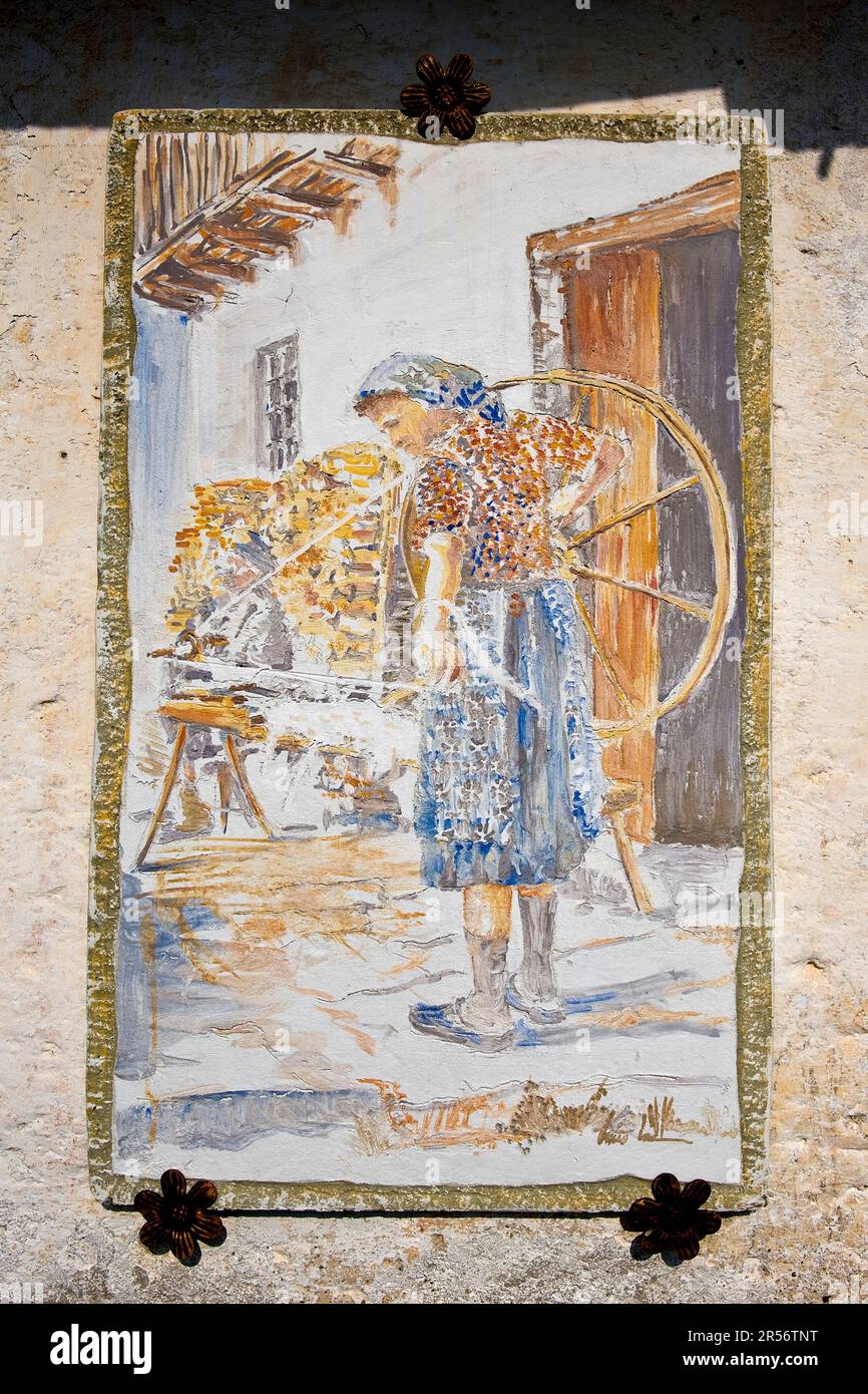 Giuseppe Orsato fresco. recoaro terme Stock Photo