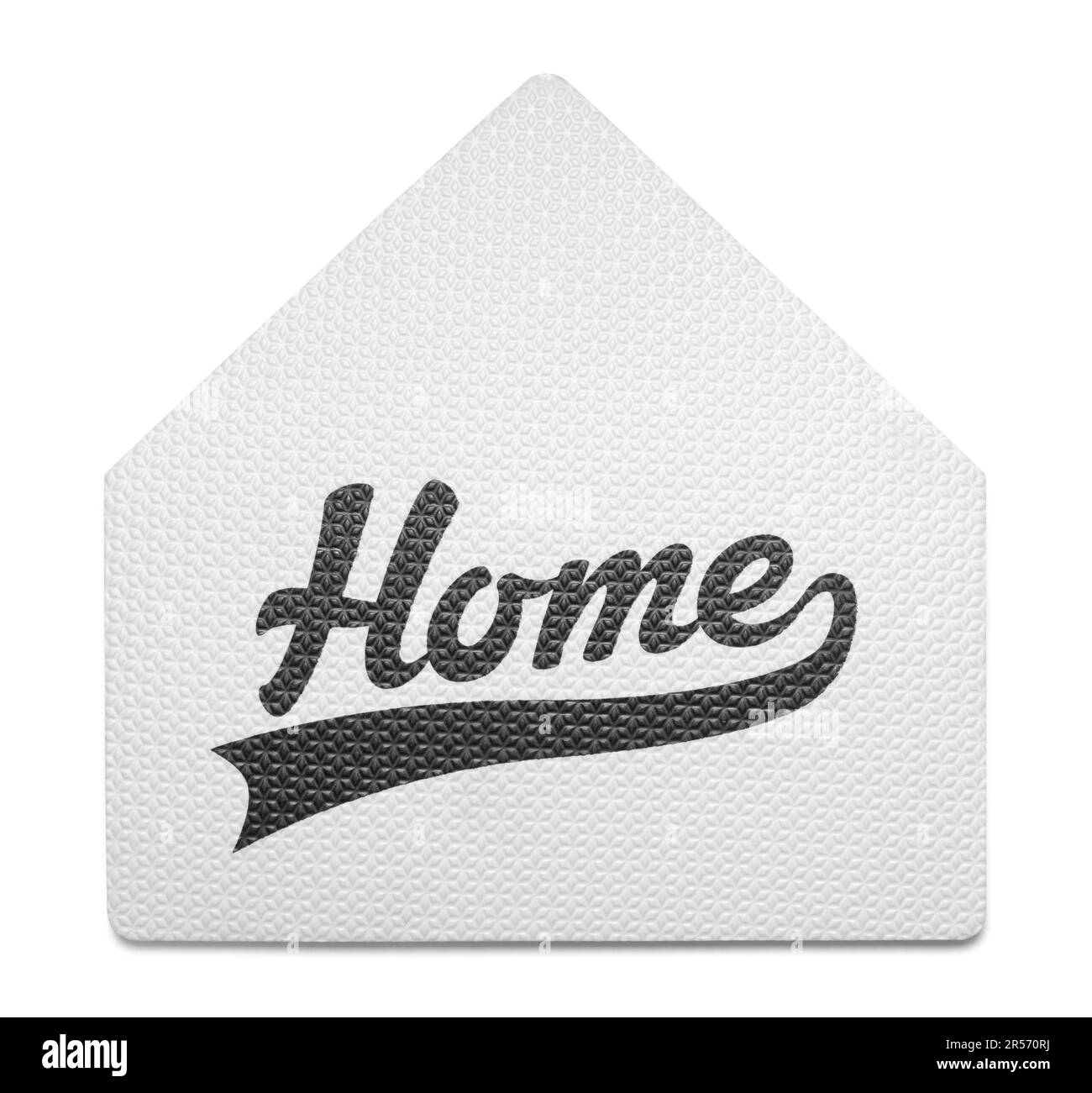 Baseball Home Plate Cut Out on White. Stock Photo
