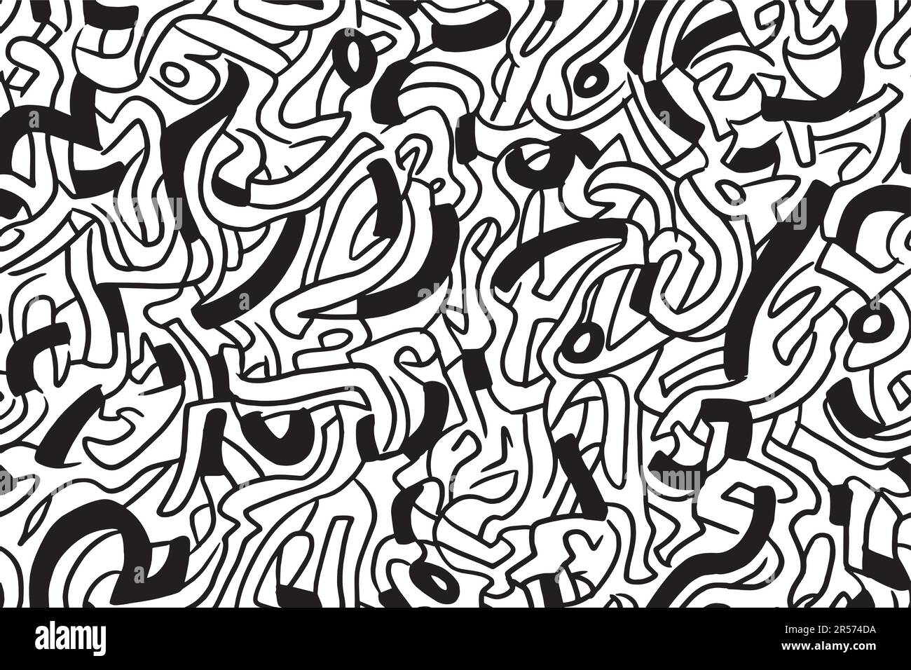 Simple black and white abstract seamless pattern Stock Vector Image ...