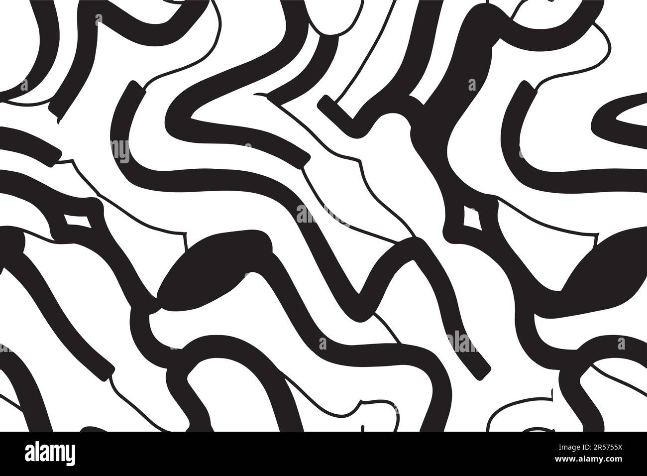 Simple black and white abstract seamless pattern Stock Vector Image ...