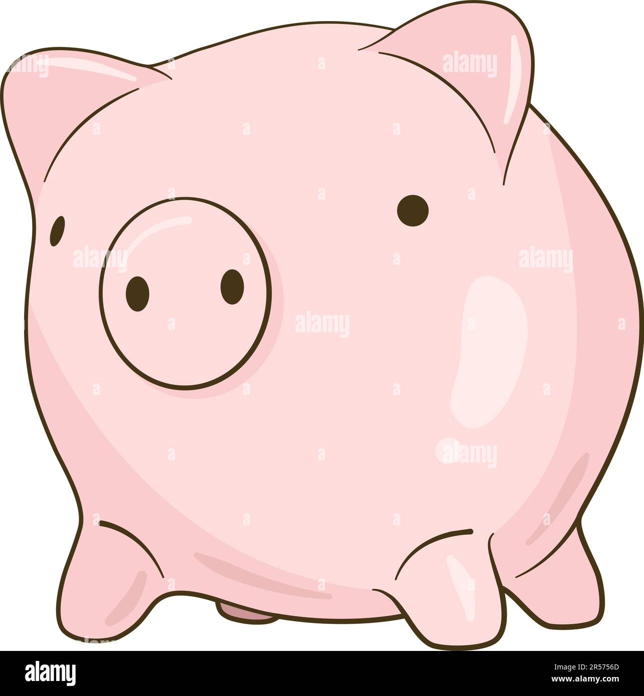Pink piggy bank. Vector illustration Stock Vector Image & Art Alamy