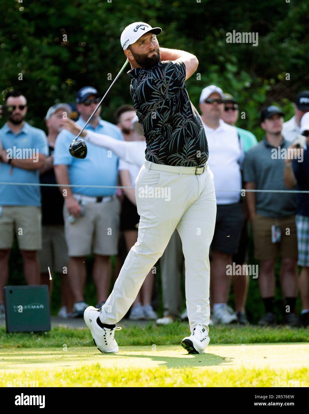 Dublin, Ohio, USA. 1st June, 2023. Jon Rahm (ESP) tees off at the 15th