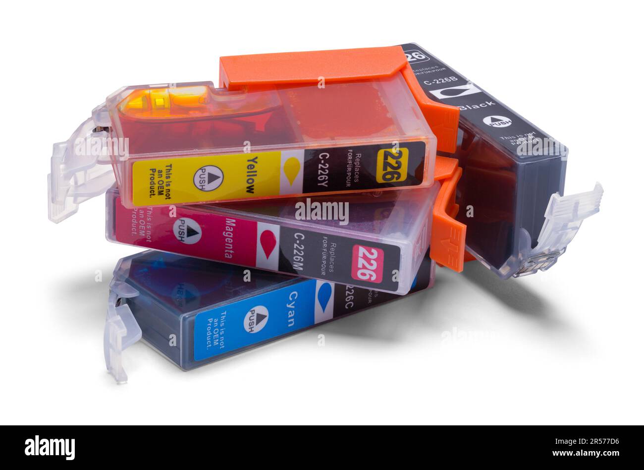 Computer Inkjet Cartridges Pile Cut Out on White Stock Photo Alamy