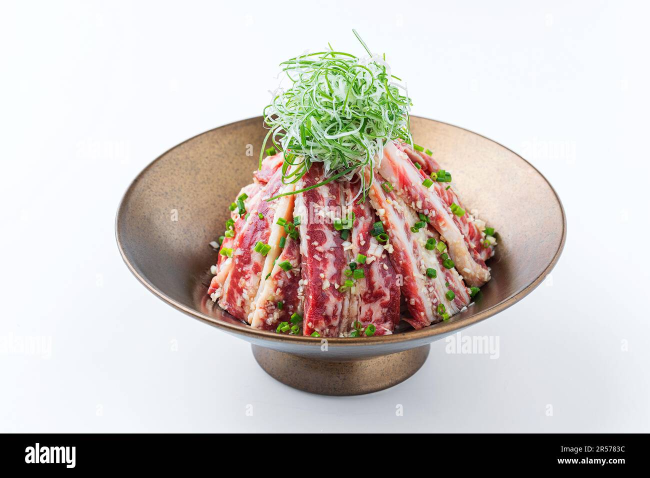 Raw Beef spare ribs for the Yakiniku, Sukiyaki, barbecue and Shabu.for