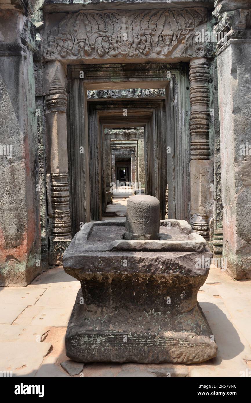 Vertical. Unesco. Traditional. Temple. South. History. Siem Reap. World Heritage. People. Outdoors. Nobody. Mekong. Kampuchea. Indoors. Indochina. Day. Geography. East. Cambodia. Asia. Angkor Wat. Travel Stock Photo