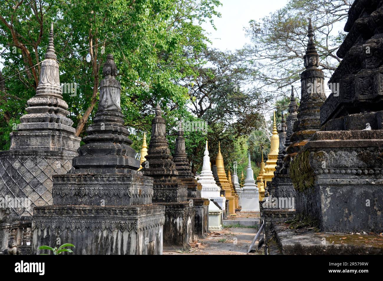 Asia. Day. East. Geography. History. Indochina. Indoors. Mekong. Nobody. Outdoors. People. South. Traditional. Travel. Cambodia. Kampuchea. Temple. Angkor Wat. Unesco. World Heritage Stock Photo