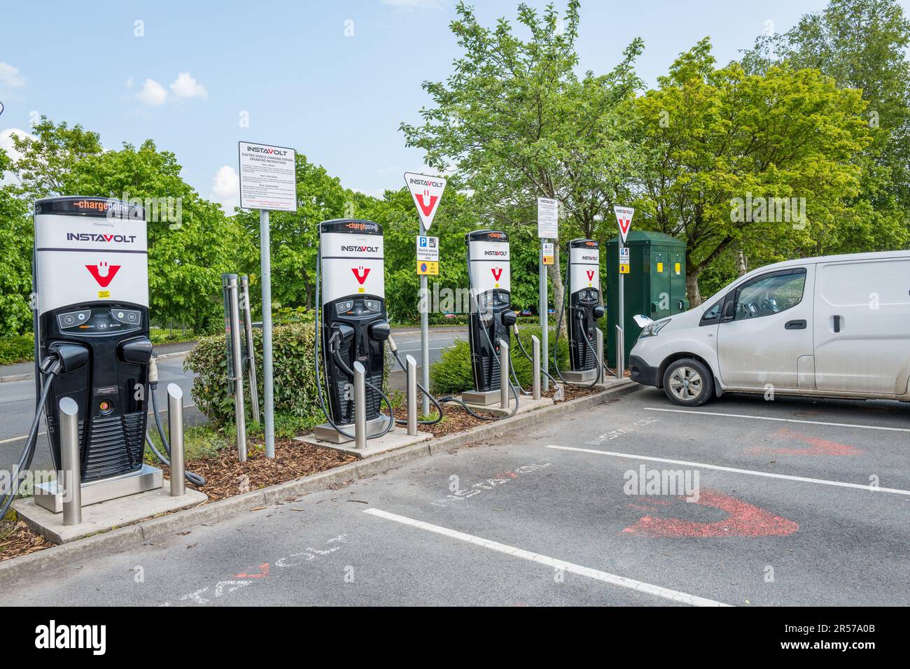 Instavolt, vehicle rapid charging public station at Booths shoppping