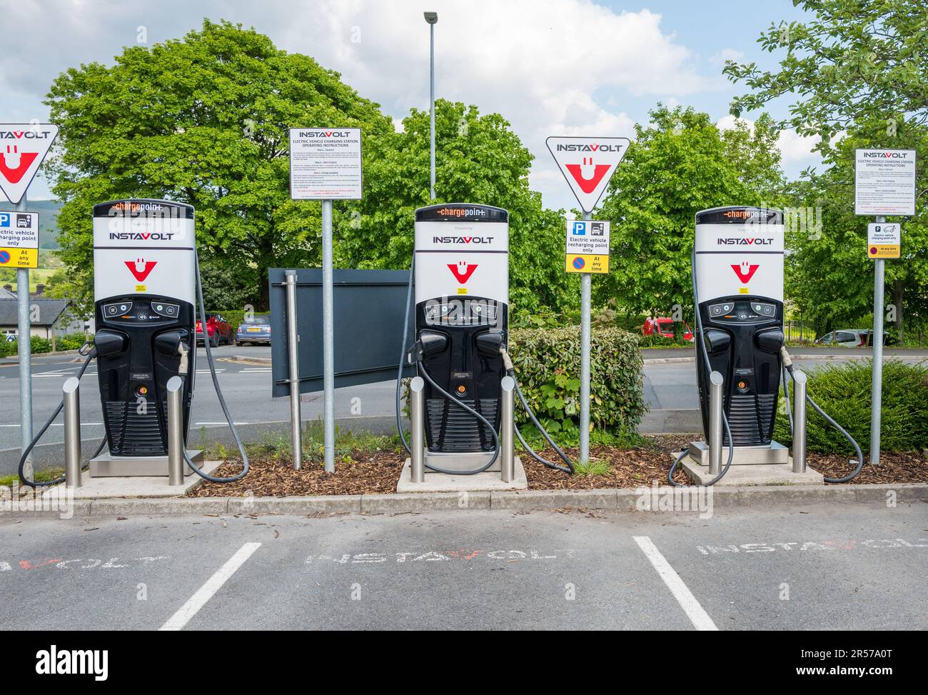 Instavolt, vehicle rapid charging public station at Booths shoppping