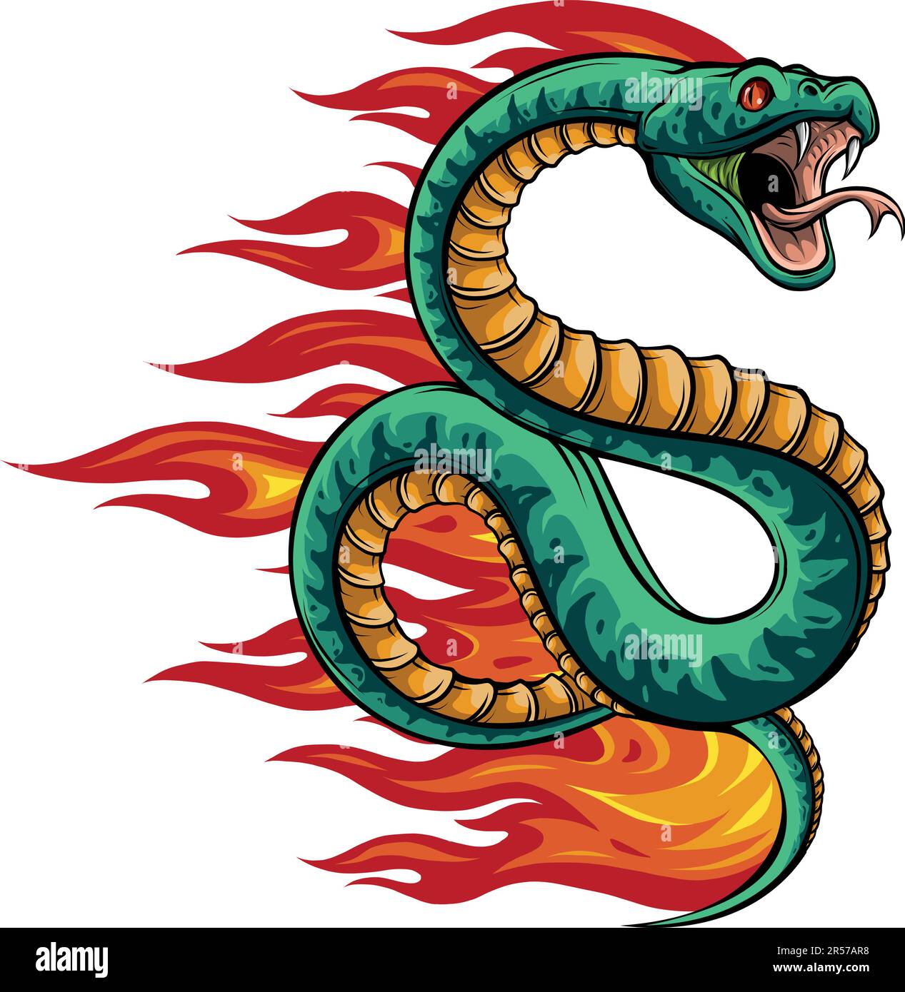 Fire Snake Stock Vector Images Alamy