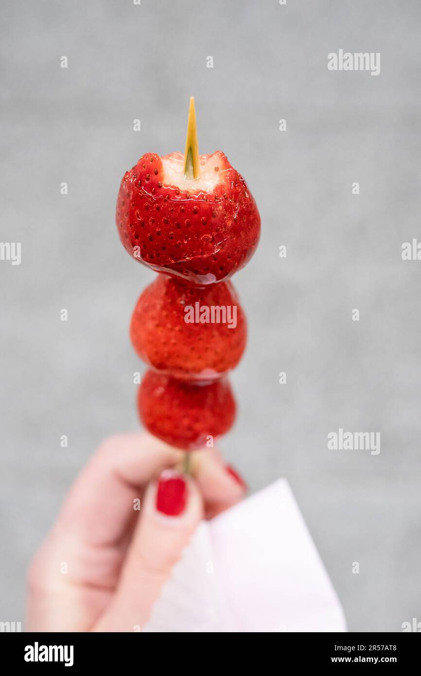 Japanese Strawberry Candy, ichigo ame, Tokyo, Japan Stock Photo Alamy