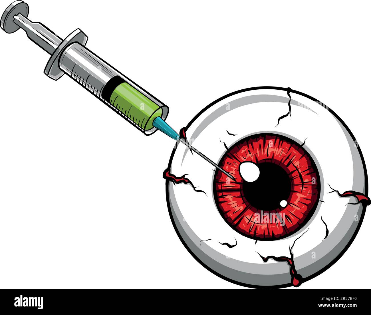 illustration of eye and a syringe Stock Vector Image & Art - Alamy