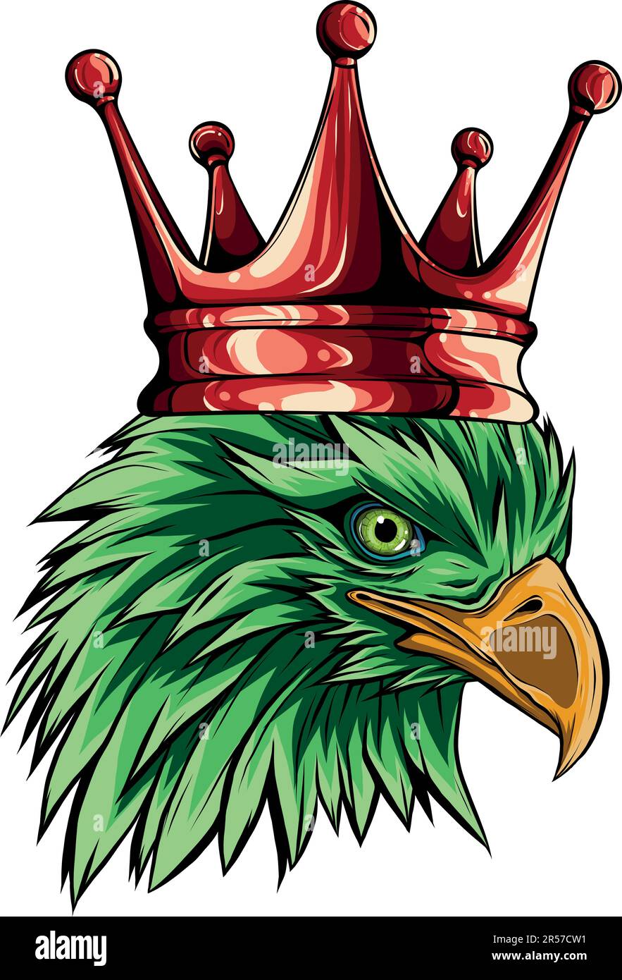 vector illustration of Falcon Eagle head king Stock Vector Image & Art