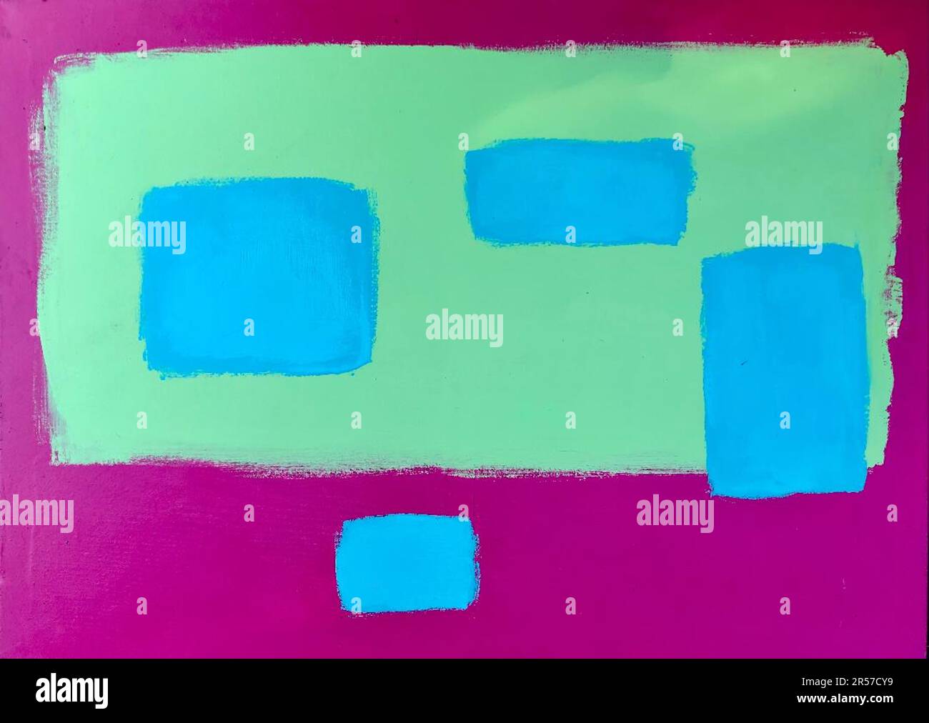 Padstow Harbour Cornwall UK June 1st 2023 Gouache on canvas 90 x 65 cm