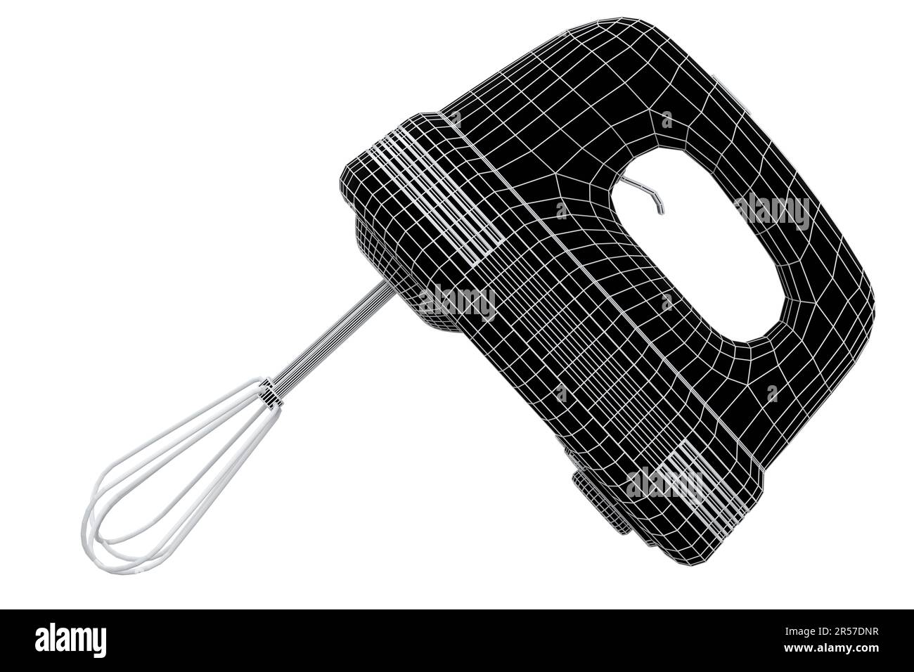 Electric mixer kitchen appliance for mixing and blending isolated on ...