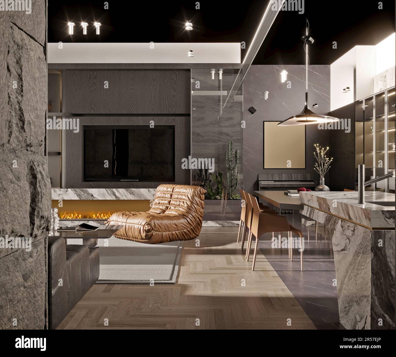 Room 3d render hi-res stock photography and images - Alamy