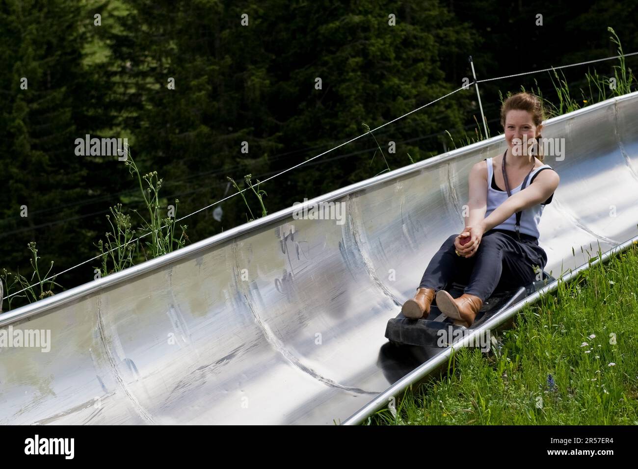 Switzerland. Lucerne canton. Pilatus. summer toboggan run Stock Photo