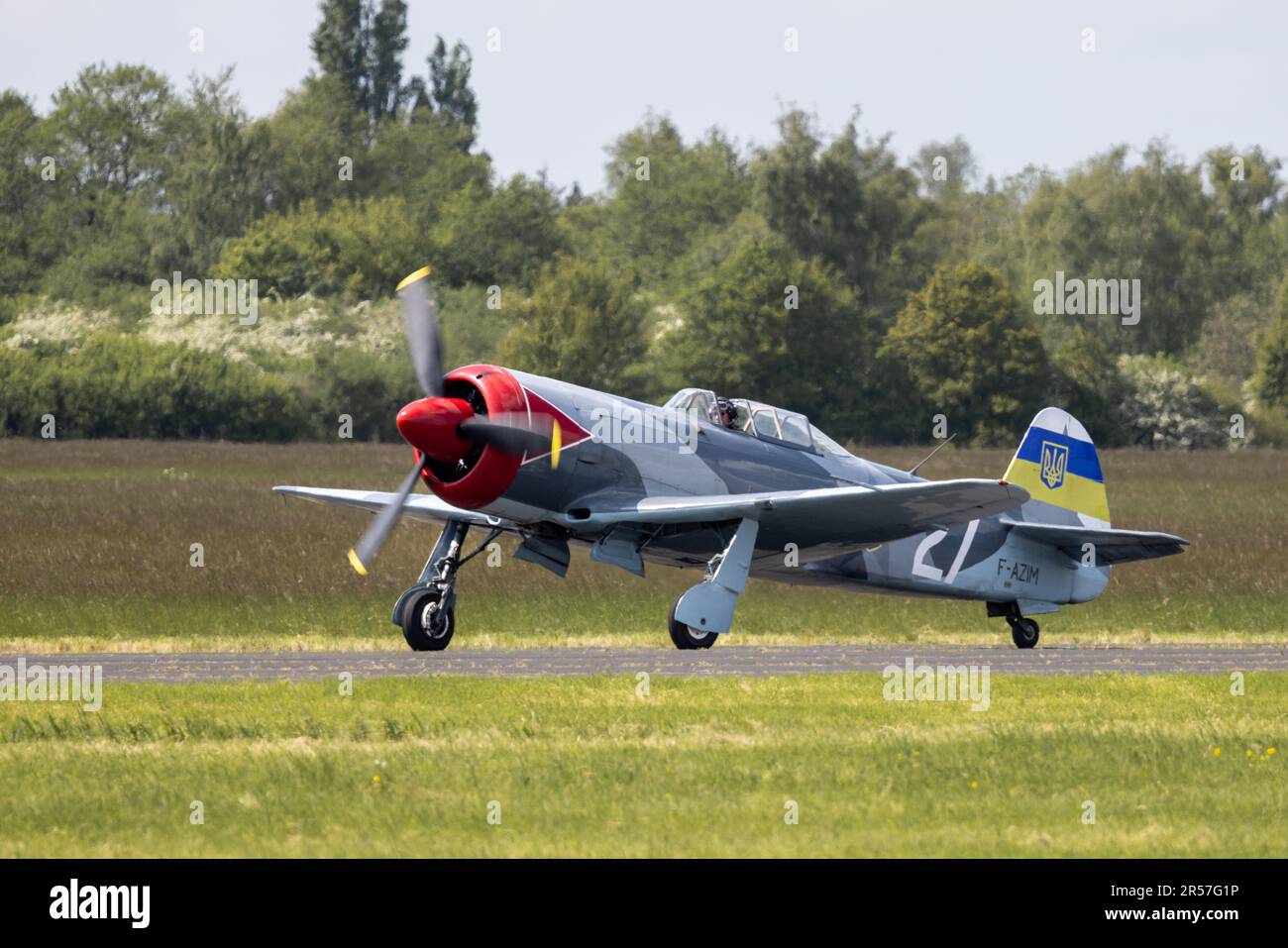 Yakovlev Yak-3 ‘F-AZIM’ at the Abingdon Air & Country Show on the 20th May 2023 Stock Photo