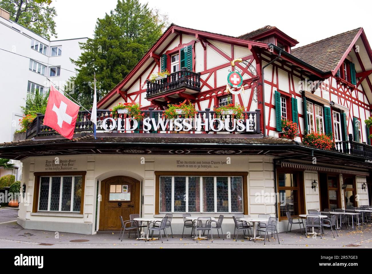 Old swiss house. Lucerne. Switzerland Stock Photo Alamy
