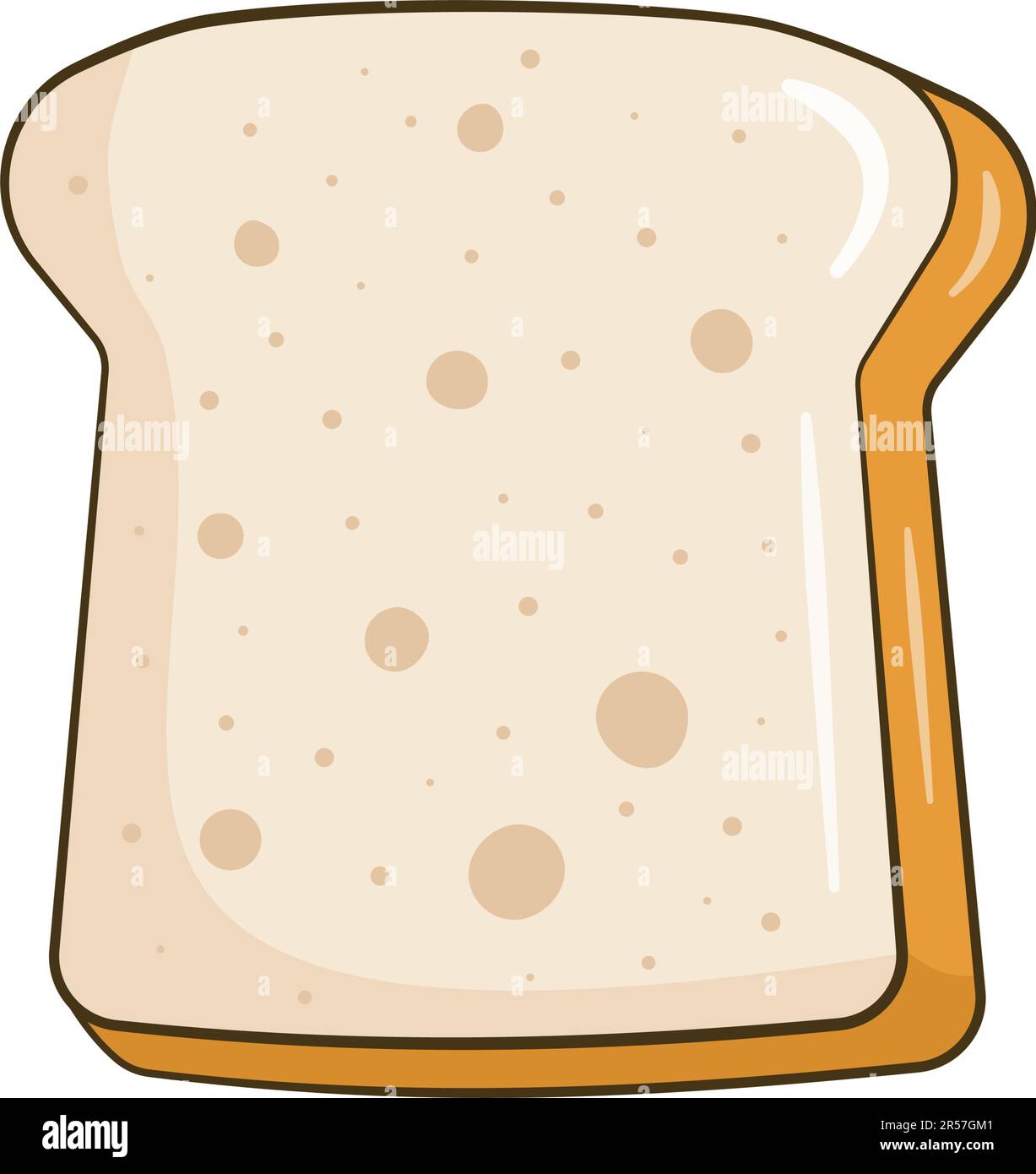 Slice of bread. Cartoon. Vector illustration Stock Vector Image & Art