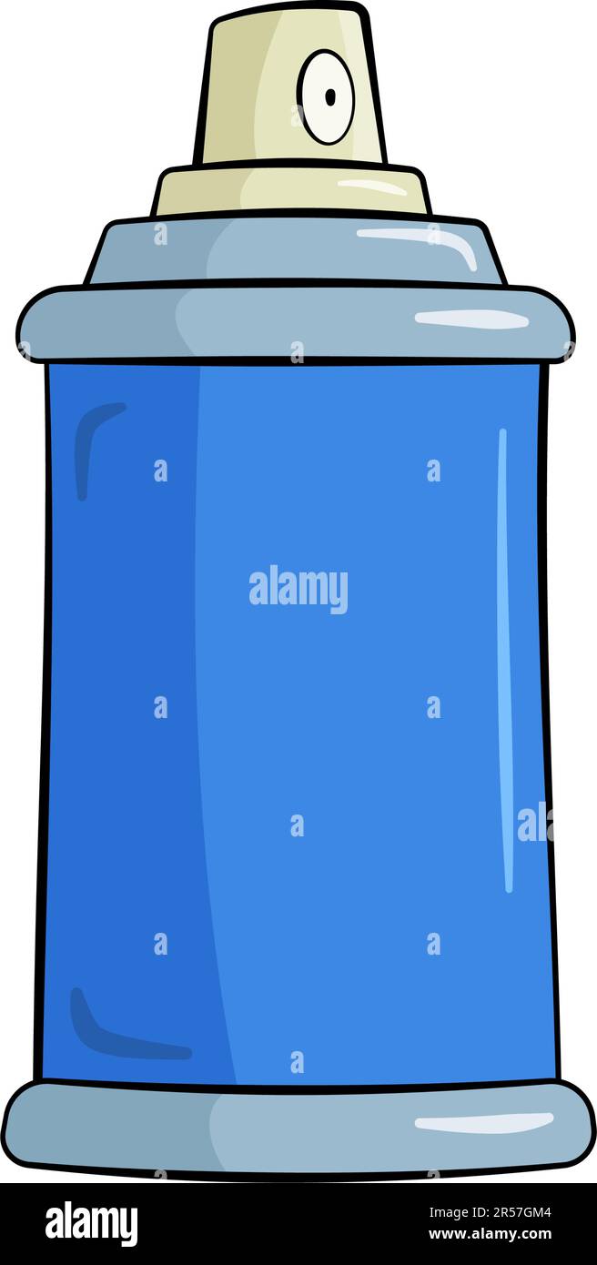 Blue spray can. Cartoon. Vector illustration Stock Vector Image & Art