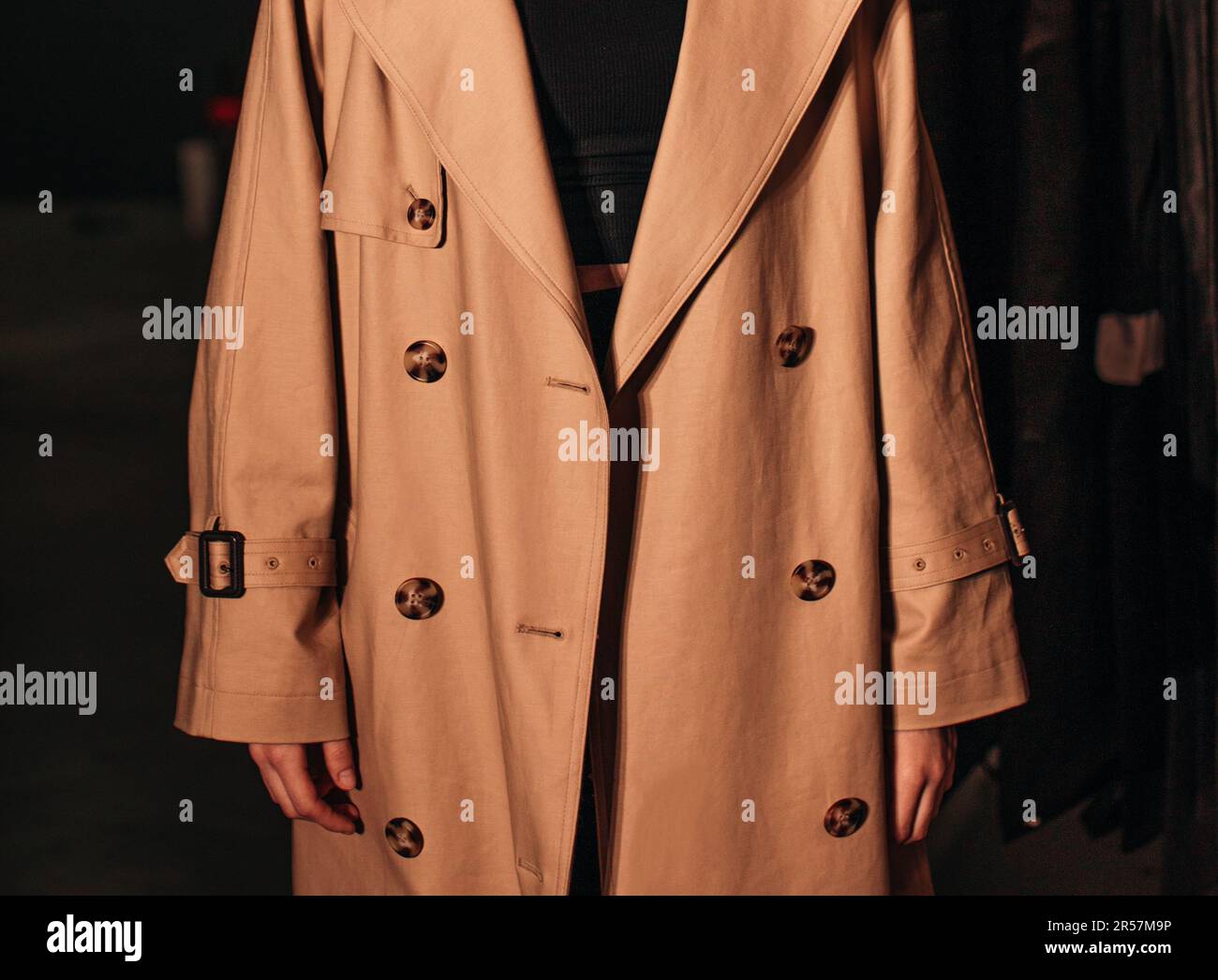 Trench coat buttons hi-res stock photography and images - Alamy