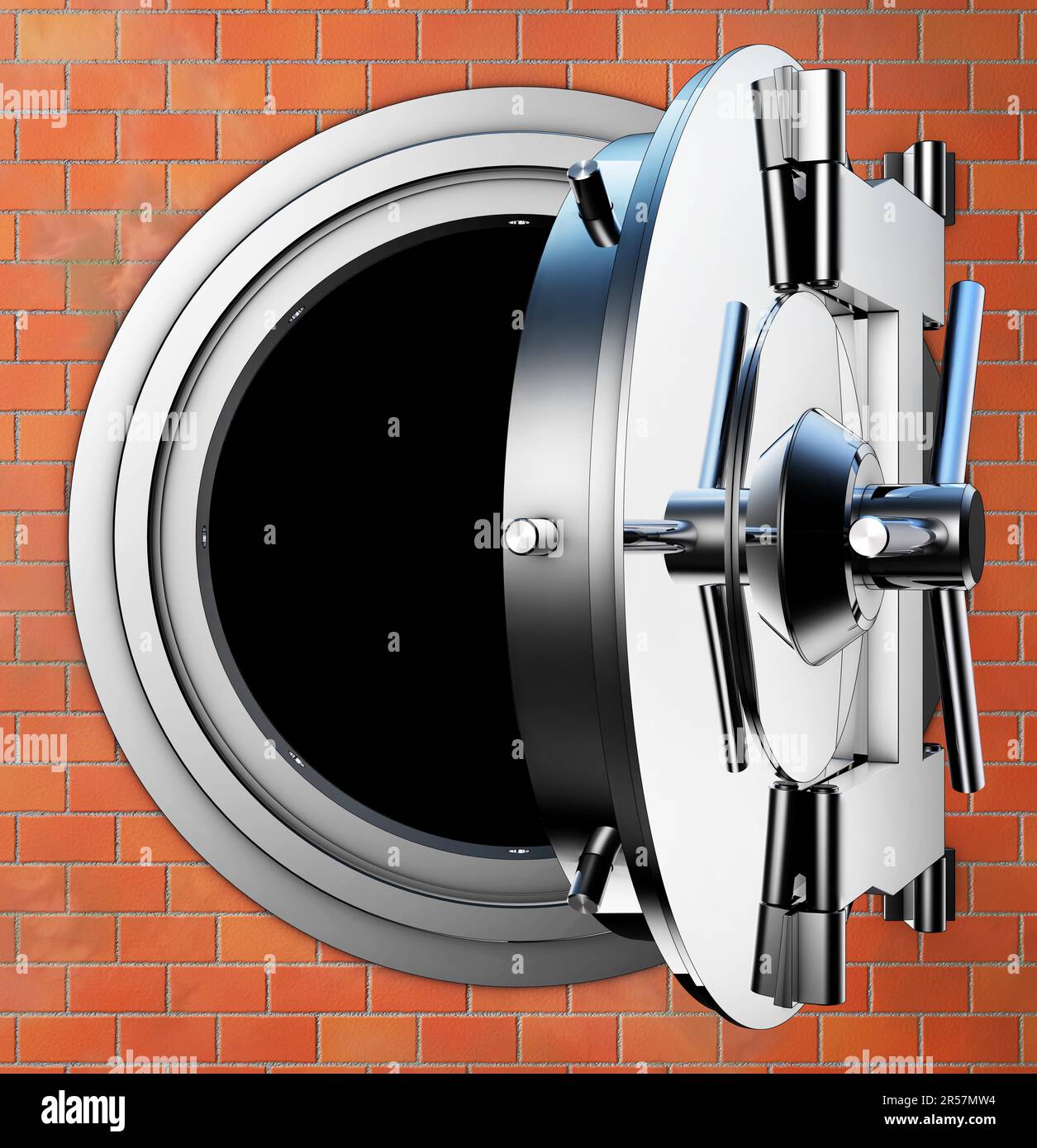 high resolution 3D rendering of a bank vault Stock Photo - Alamy