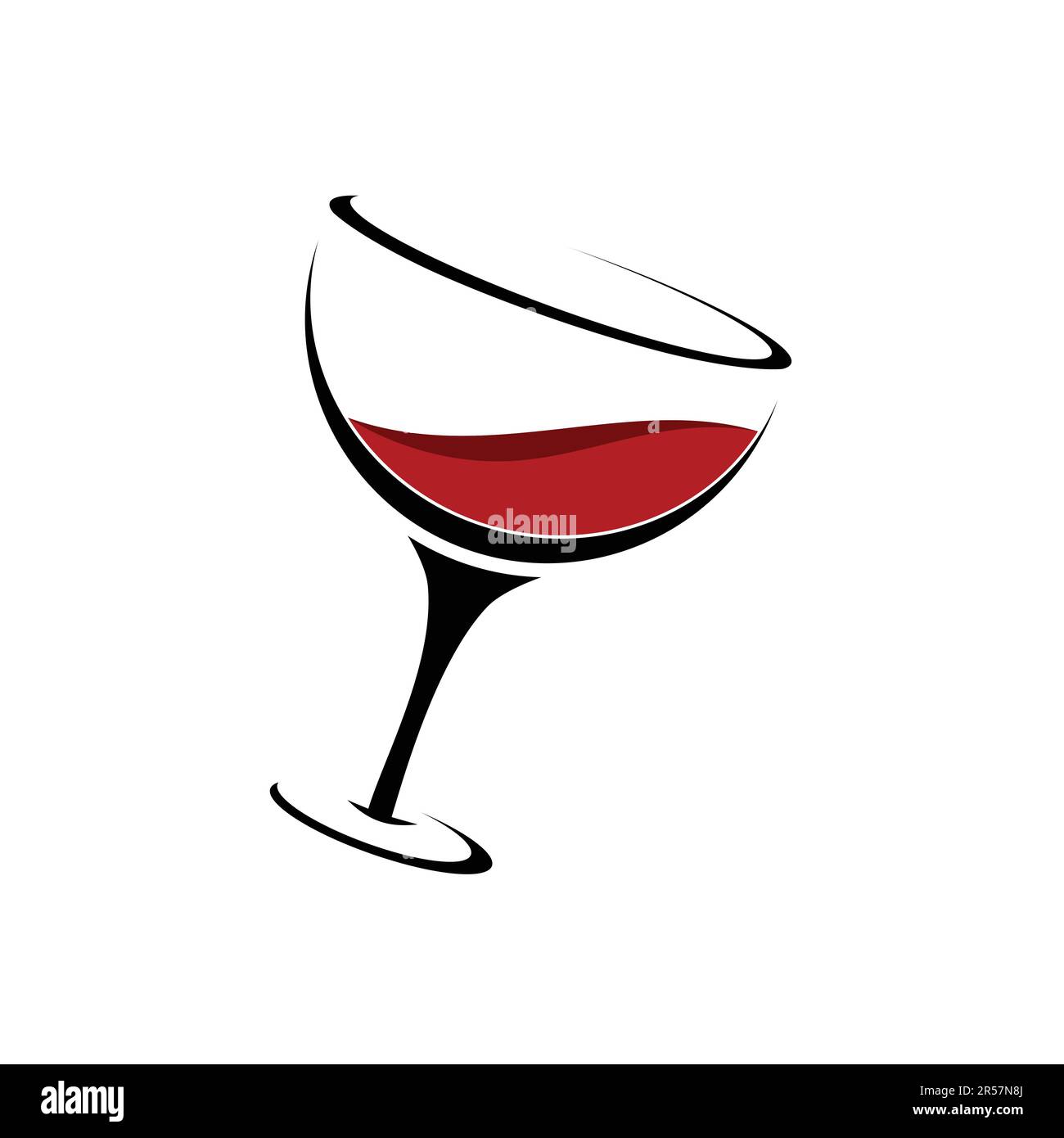 Red Wine glass symbol design. Concept design on white background