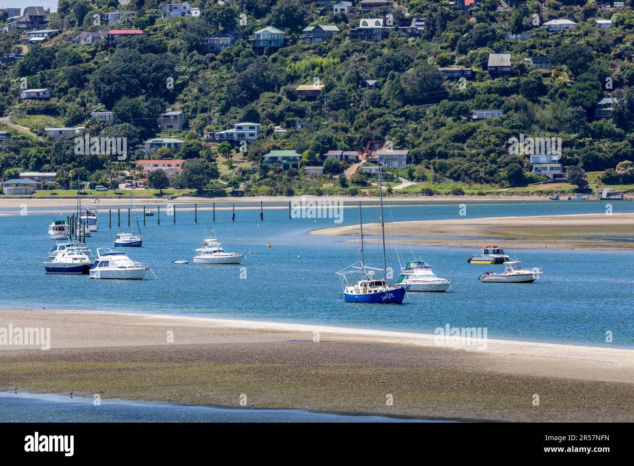 Boats in the Inlet at Tairua New Zealand Stock Photo Alamy