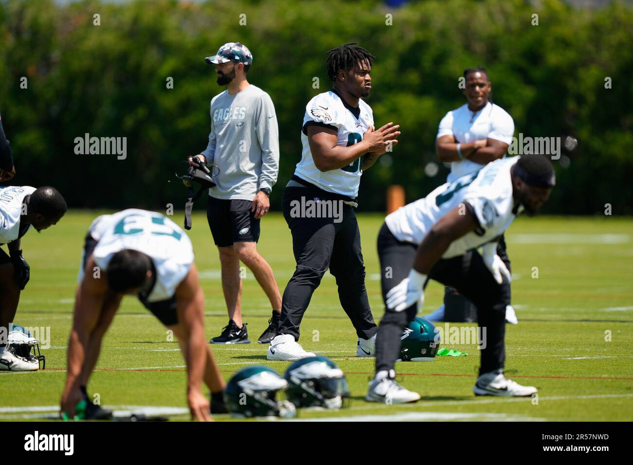 Philadelphia Eagles' Jalen Carter takes part in a practice at the NFL  football team's training facilities in Philadelphia, Thursday, June 1,  2023. (AP Photo/Matt Rourke Stock Photo - Alamy