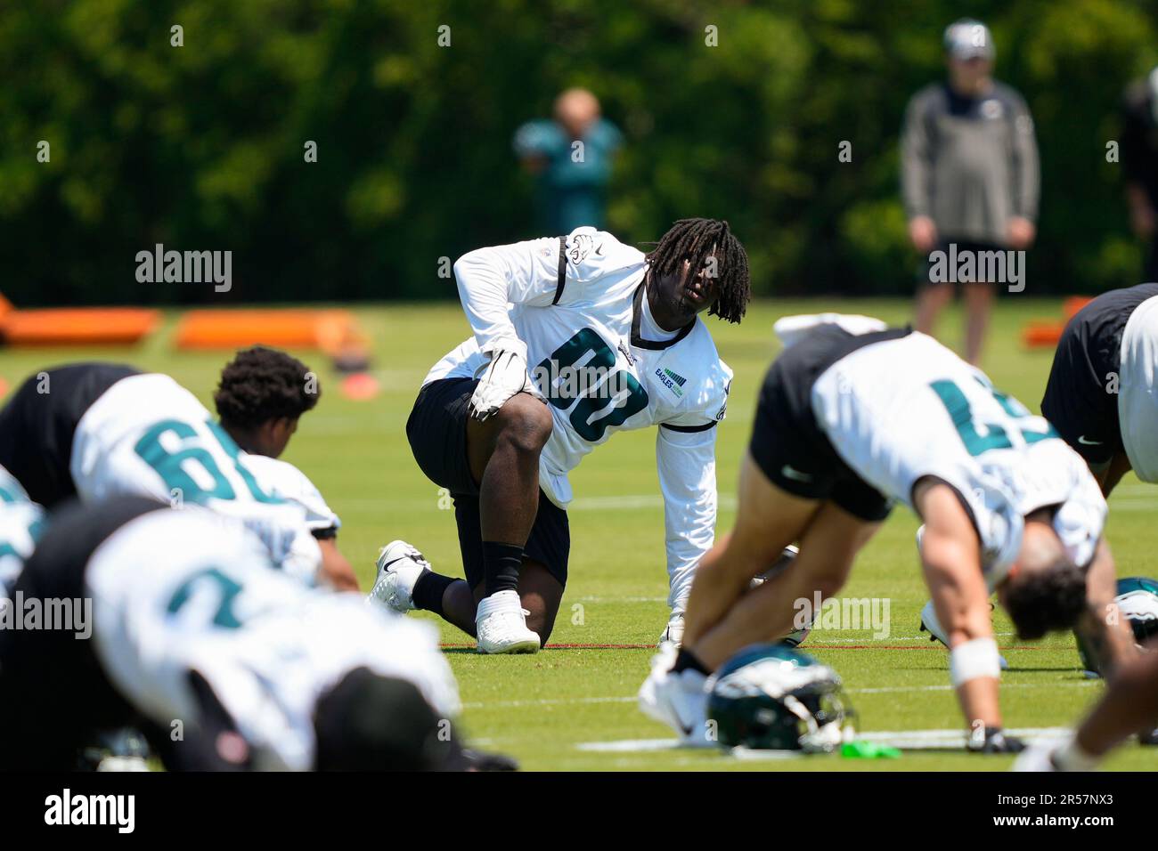 Philadelphia Eagles' Jordan Davis during practice at the NFL football