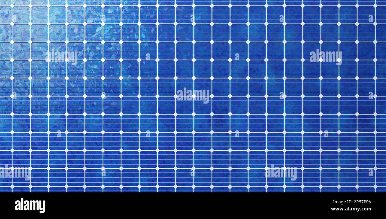 Solar power panel texture using as background or header, alternative energy concept, 3d rendering Stock Photo
