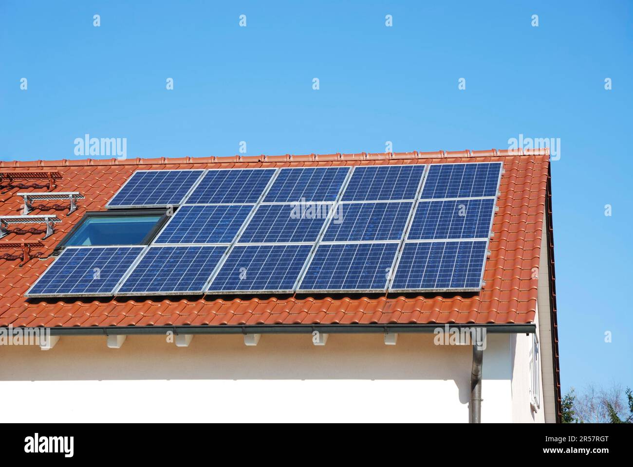 House roof with photovoltaics installation Stock Photo - Alamy